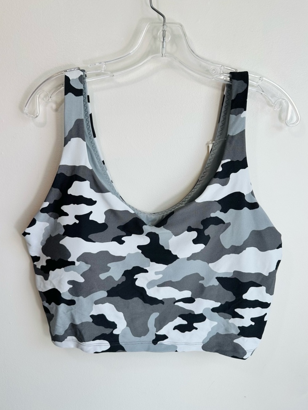 NWT Offline by Aerie Real Me Low Key Longline Sports Bra Silver Camo Size XXL - Picture 13 of 15
